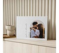 Shein Libro de visitas de boda personalizado, libro de boda horizontal con nombre de letra, libro de visitas de boda con tapa dura, libro de visitas de boda