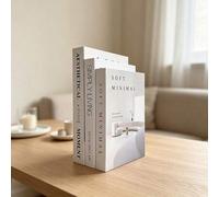 Shein Libro falso plegable decorativo, libros decorativos de revista nórdica para el hogar, accesorios de libros realistas minimalistas para sala de exposic