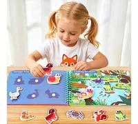 Shein Libro interactivo tranquilo - Juguete de aprendizaje y entretenimiento tranquilo con pegatinas, funciones de desarrollo cerebral y elementos de tabler