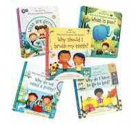 Shein Libro interactivo Usborne con solapas Primeras preguntas y respuestas Libro de actividades para niños Libro de aprendizaje temprano en inglés, Libro d