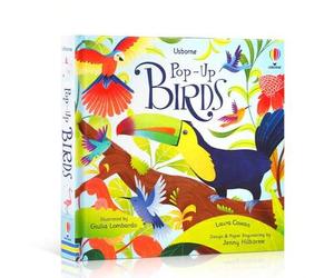Shein Libro pop-up de pájaros 3D de Usborne, libro ilustrado interactivo de aves y vida silvestre, aprendizaje educativo temprano, desarrollo de la imaginac