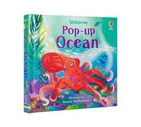 Shein Libro pop-up del océano 3D de Usborne, libro ilustrado interactivo en inglés, exploración de animales marinos, aprendizaje temprano de inglés y educac