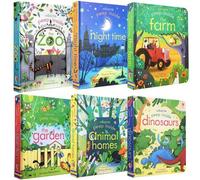 Shein Libros educativos para niños Usborne P Inside Inside Children's Books: Garden, Animal Homes, Dinosaurs & Farm /Temas de la naturaleza, libros educativ