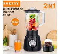Shein Licuadora multifuncional SOKANY185. Licuadora de frutas y verduras crudas. Incluye vaso para moler, función de agitación y molido 2 en 1. Control de t