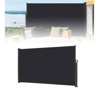 Shein LILIIN Toldo lateral extensible 160x300cm / 180x300cm / 200x300cm, antracita / gris, protección visual, protección contra el viento, toldo de pared la