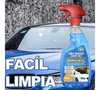 Shein Limpiacristales Coche 3 en 1, Limpiador de Cristales Auto, Desengrasa y Abrillanta Alta Eficacia, Elimina la suciedad, las huellas dactilares y las ma