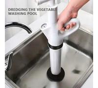 Shein Limpiador de desagües con aire comprimido 12-en-1, set de 6 piezas (versión de alta gama) - Destapador de inodoro/tuberías/desagües, émbolo de alta pr