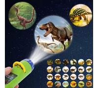 Shein Linterna proyector de dinosaurios, máquina para contar historias, juguete educativo para la hora de dormir, incluye patrones de dibujos animados, requ