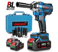 Shein Llave de impacto eléctrica sin escobillas 1200N.M, 3 funciones, destornillador inalámbrico de 1/2 pulgada, taladro eléctrico