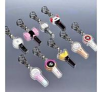 Shein Llavero acrílico de Lightstick de K-POP, Encanto de estilo de concierto mini Blink/Stay/Army/Once, Lindo colgante para bolso para fans de K-Pop y recu