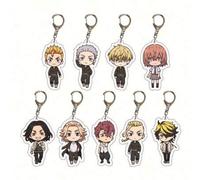 Shein Llavero acrílico decorativo de Tokyo Revengers con colgante del personaje Takemichi Hanagaki, Hinata Tachibana, Naoto Tachibana, decoración adecuada p
