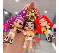 Shein Llavero colgante con tema del grupo femenino de K-POP "Hunters", bolsa de almacenamiento de silicona, monedero, regalo de estudiante, accesorio para m