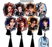 Shein Llavero colgante de acrílico estilo K-Pop SKZ BANGCHAN CHANGBIN SEUNG/MIN LEEKNOW FE/LIX I.N, accesorio decorativo personalizado para colgar en coche/
