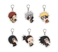 Shein Llavero colgante de decoración en acrílico con diseños de personajes de anime como Sasuke Uchiha, Sakura Haruno y Kakashi Hatake en estilo de dibujos