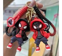 Shein Llavero con colgante de joyería de la serie de cómics de dibujos animados de Marvel Spiderman Avengers, regalo para amigos