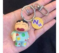 Shein Llavero con dije del personaje de dibujos animados Crayon Shin-Chan "Mi vida diaria", de material de PVC/silicona/felpa, con diseños de escenas cotidi