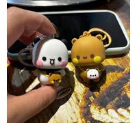 Shein Llavero con figura de oso panda Kawaii Bubu Dudu y Yier de anime, accesorio decorativo aleatorio en forma de figura, pendiente lindo para el coche, mo