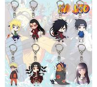 Shein Llavero de acrílico con decoración colgante de bolso de dibujos animados de Sasuke Uchiha, Sakura Haruno, Kakashi Hatake, colgante de dibujos animados