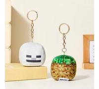 Shein Llavero de figura de esqueleto de Minecraft - Personaje de estilo pixelado del mundo de Creeper