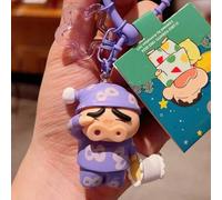 Shein Llavero de la serie de pijamas de Crayon Shin-Chan - Accesorio con licencia oficial, mismo estilo del anime, diseño de dibujos animados 3D lindo con t