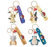 Shein Llavero de la serie Pokémon, muñecos oficialmente con licencia de Pokémon, figuras de anime colgante, juguetes perfectos para decorar llaves y bolsos,