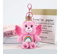 Shein Llavero de peluche Care Bears de 15cm con alas de mariposa, sonido chillón BB, oso de dibujos animados, colgante de bolso, decoración de mochila para
