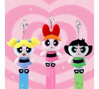 Shein Llavero de peluche clásico y vibrante de las Chicas Superpoderosas de 12 cm, con Blossom, Bubbles y Buttercup - Perfecto para mochilas y llaves, regal