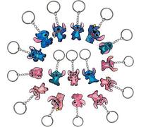 Shein Llavero de silicona de Stitch de Disney, accesorio lindo para bolso, decoración de coche, unisex, regalo colgante para bolso, adorno de coche para el