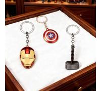 Shein Llavero de superhéroe Martillo de Thor Iron For Man Figuras en miniatura de aleación Llavero coleccionable Regalo de cumpleaños, Navidad, Año Nuevo Fa