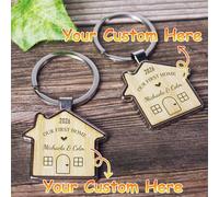Shein Llavero personalizado, Nuestro primer hogar, Llavero de pareja, Llavero de inauguración de casa personalizado, Regalo de mudanza, Llavero de nueva cas
