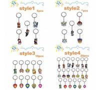 Shein Llaveros de combinación con tema de dibujos animados de Paw Patrol, 21 tipos de llaveros de PVC con imágenes periféricas de perros consistentes de dib