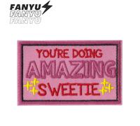 Shein ¡LO ESTÁS HACIENDO INCREÍBLE, CARIÑO!' Parche bordado de estilo hippie, punk rock, dibujos animados, aventura, divertido y genial para coser en ropa,