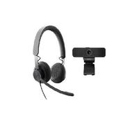 Shein Logitech WIRED VIDEO COLLABORATION KIT, Pack de Auricular con cable Logitech Zone y cámara Logitech C925e, audio/vídeo profesional para la videocolabo