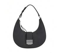 Shein Logo Push Lock Women's Hobo Bag Newsprint 1.4L Beige