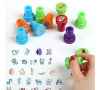 Shein Lote de 10/20/30/40 sellos estampados y en relieve para niños, incluyendo patrones de dibujos animados, animales lindos, personajes de anime y otros p