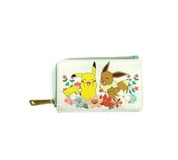 Shein Loungefly Pokemon - Pikachu & Eevee - Floral Wallet - Monedero Coleccionable - Idea de Regalo - Tarjetero con Varias Ranuras para Tarjetas - Mercancia