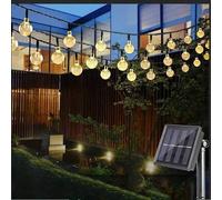 Shein Luces de bola de burbujas solares impermeables, 8 modos, luces de cadena de bolas de cristal para iluminación exterior, Halloween, Navidad, decoración