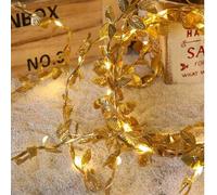 Shein Luces de cadena con hojas doradas, 100Cm/10 LED. Adecuado para decoración interior y decoración festiva. Funciona con pilas, un conjunto de hadas de h