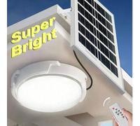 Shein Luces solares inteligentes para interiores con control remoto, 1000 lúmenes Luz solar para exterior con interruptor Encendido/Apagado para granero, po