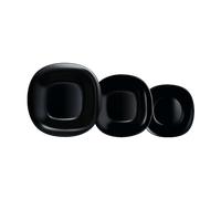 Shein LUMINARC - Set de 12 vajilla de porcelana, 4 Platos Llanos de 26 cm, 4 Platos Hondos de 21 cm y 4 Platos de Postre de 19 cm