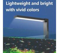 Shein Luz de acuario LED, modo dual día y noche, interruptor táctil, montaje en pared, iluminación brillante para acuario pequeño con plantas, lámpara de es