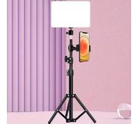 Shein Luz de anillo LED de 10 pulgadas con trípode ajustable (110 cm) y soporte para teléfono. Luz LED con trípode flexible y soporte para teléfono, compati