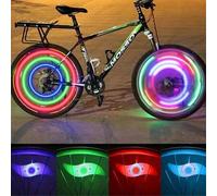 Shein Luz de rayo para bicicleta, luz de alambre de acero Sauce de montaña, luz de silicona de rueda de siete colores para equipo de equitación y accesorios