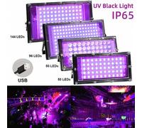 Shein Luz negra UV, luz ultravioleta, reflector de paisaje exterior, IP65 resistente al agua, alimentado por USB con interruptor, opciones de fuente de luz