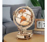 Shein Luz nocturna brillante ROKR, rompecabezas de madera 3D para adultos con luz LED - Kit de construcción DIY, luz nocturna, regalo de decoración para el