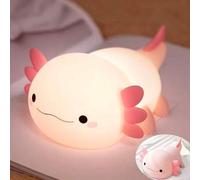 Shein [Luz nocturna de Axolotl linda] Lámpara LED recargable por USB - Luz nocturna de Axolotl linda con temporizador, diseño de salamandra que cambia de co