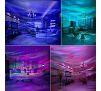 Shein Luz nocturna de proyección de Luces del Norte LED - Alimentada por USB, material de plástico ABS, para lámpara de estrellas de la galaxia, con control