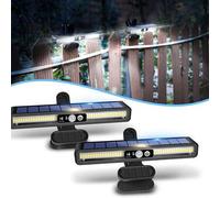 Shein Luz Solar de Sensor de Movimiento con Clip Sunlight Encounter, 1 pieza Tira de Luz Exterior Impermeable con 36 Luces LED, Luz de Solar Portátil de 600