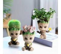 Shein Maceta decorativa de Groot de Marvel, encantador árbol para hombre, ideal para plantas suculentas - Versátil para interior/exterior, perfecto como reg