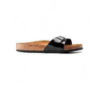 Shein Madrid Birko-Flor Flat Women Sandals Lack schwarz 40303